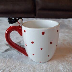 Global Design Connections Mug Polka Dots Penguin Kate Williams Coffee Tea‎